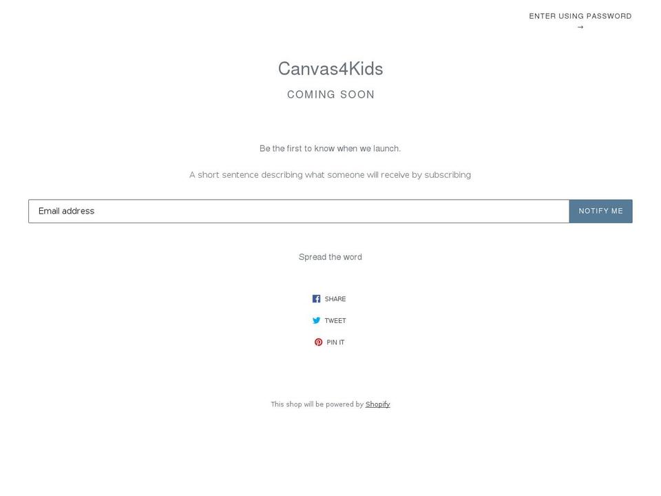 canvas4kids.com — Shopify storefront screenshot
