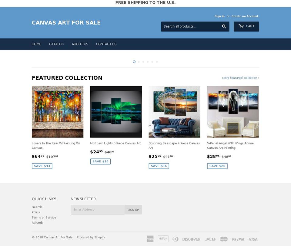 canvasartforsale.com — Shopify storefront screenshot