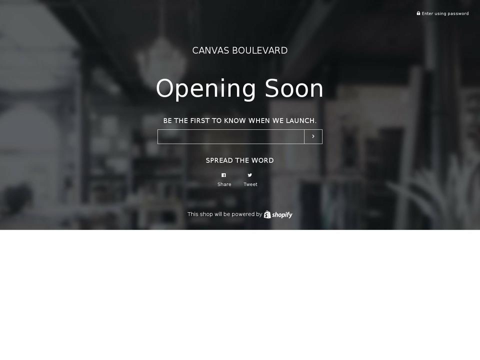 canvasboulevard.com — Shopify storefront screenshot