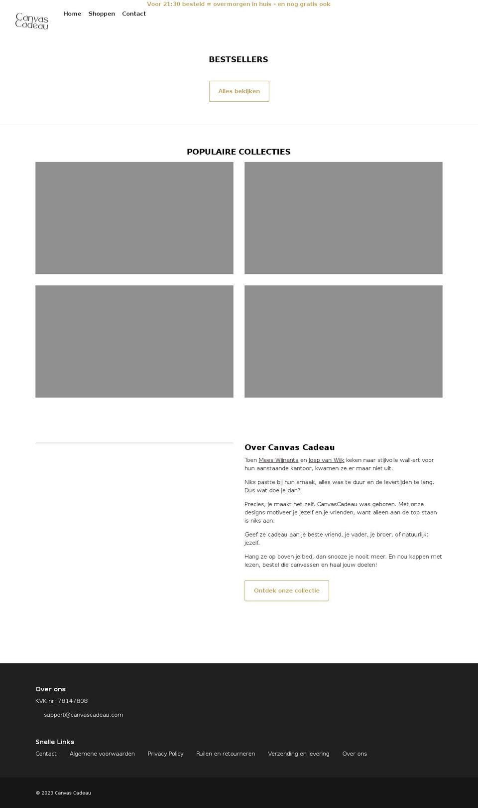 canvascadeau.com shopify website screenshot