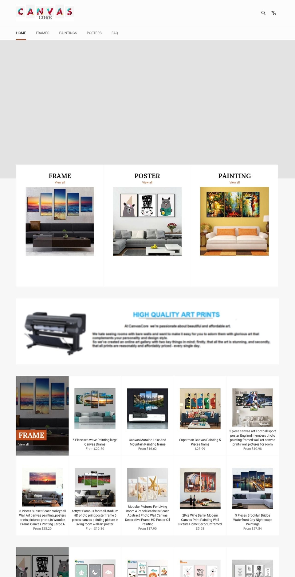 canvascore.com — Shopify storefront screenshot