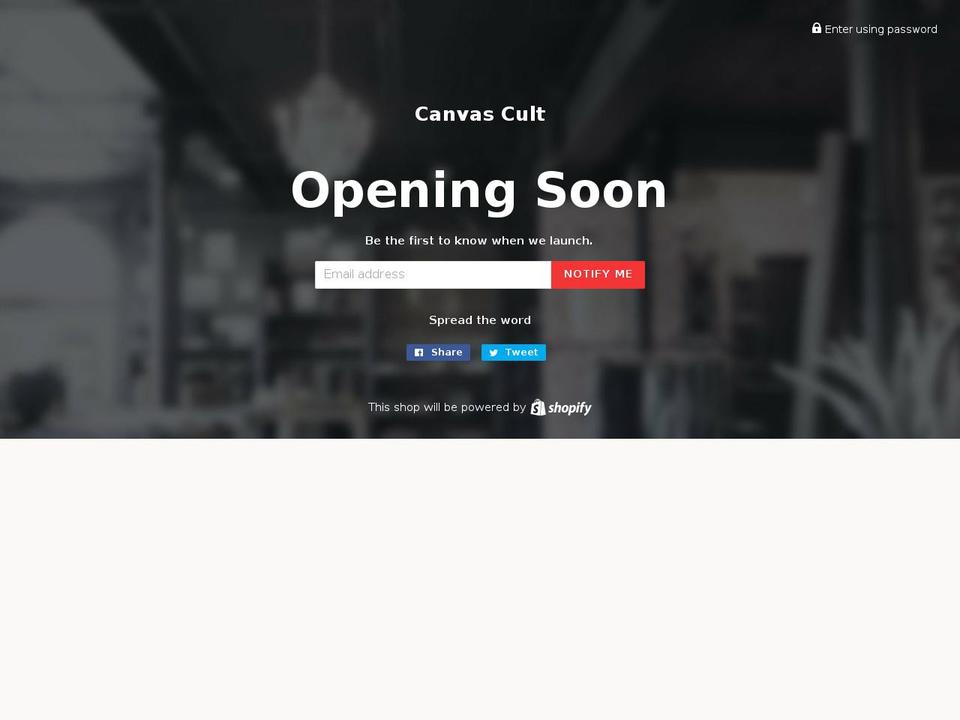canvascult.com — Shopify storefront screenshot