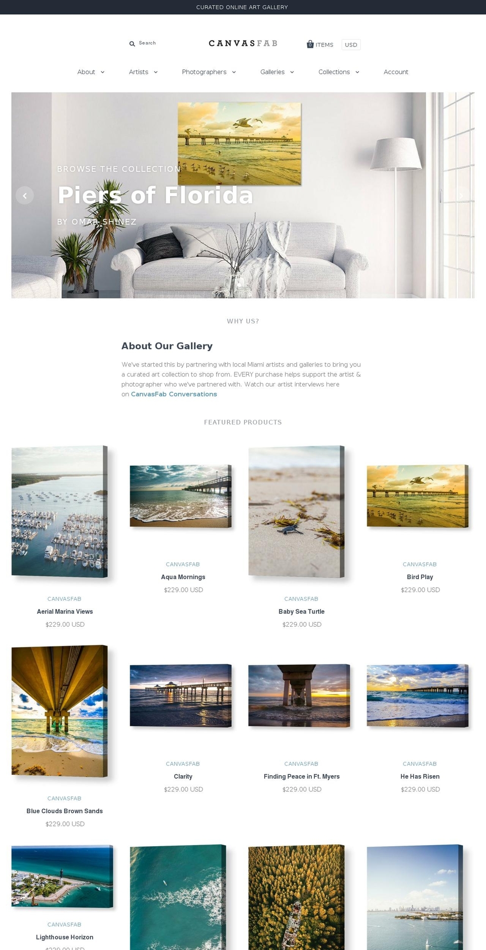 canvasfab.store shopify website screenshot