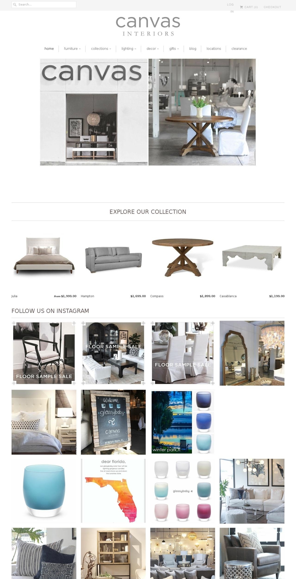 canvasinteriors.com shopify website screenshot