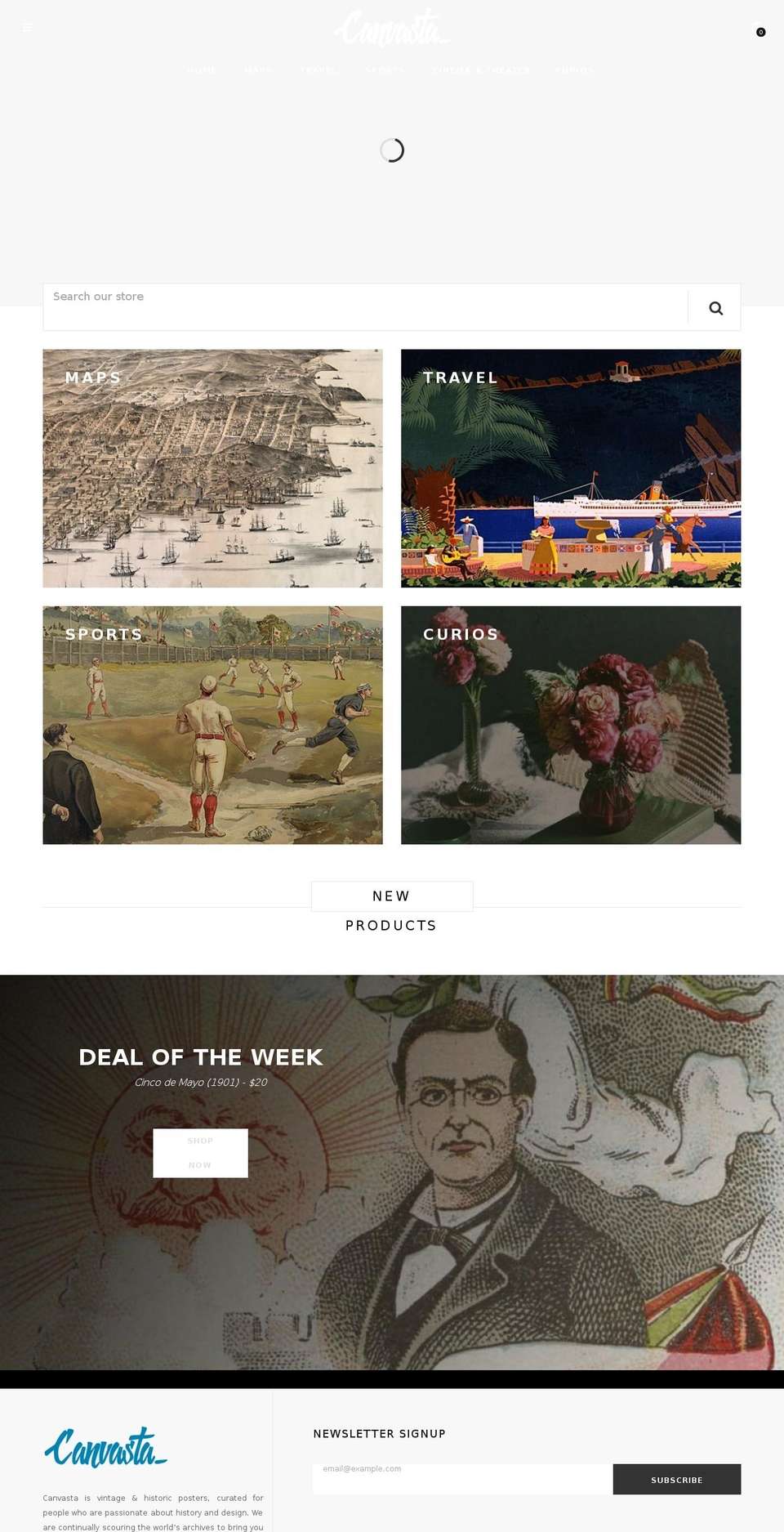 canvasta.com — Shopify storefront screenshot