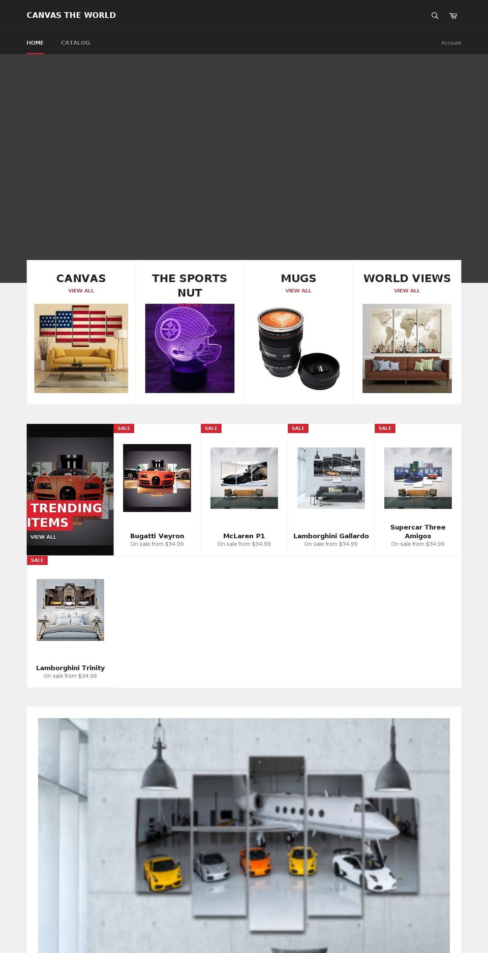 canvastheworld.com — Shopify storefront screenshot