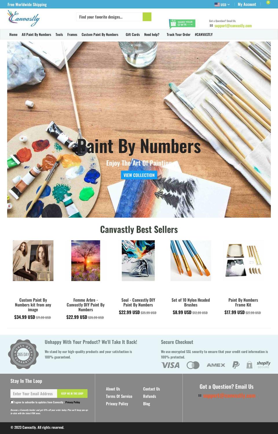 canvastly.com — Shopify storefront screenshot