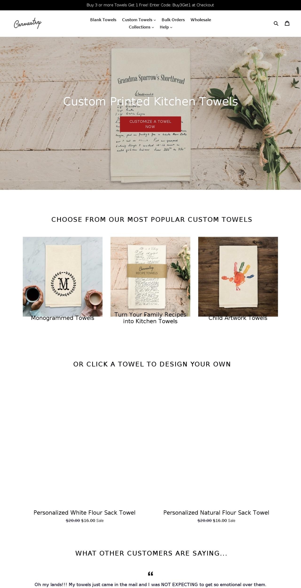 canvastry.com shopify website screenshot