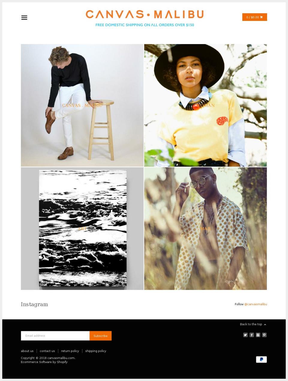 canvaswoman.com — Shopify storefront screenshot