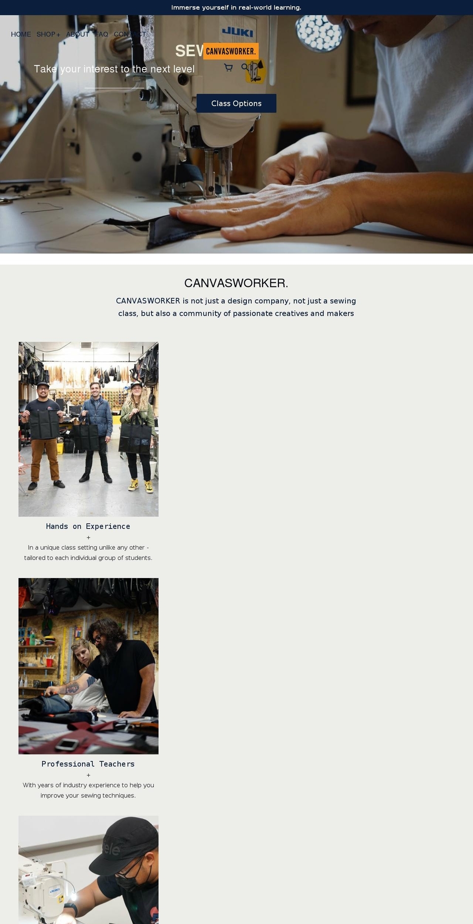 canvasworker.com shopify website screenshot