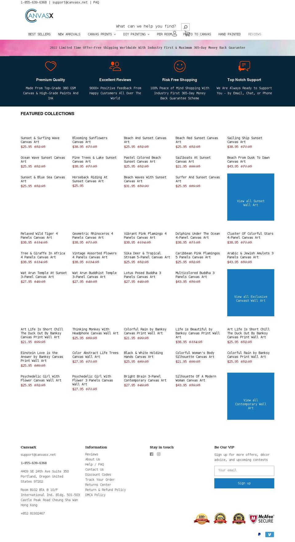 canvasx.net shopify website screenshot
