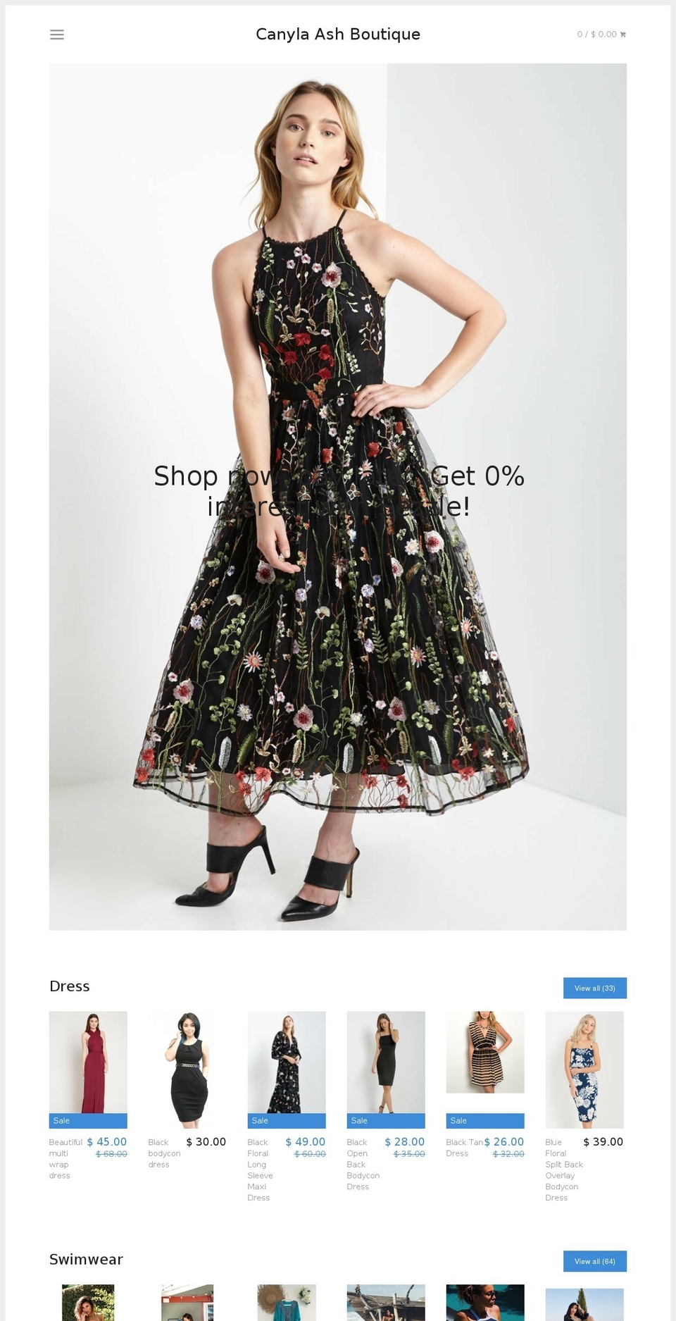 canylaashboutique.com — Shopify storefront screenshot