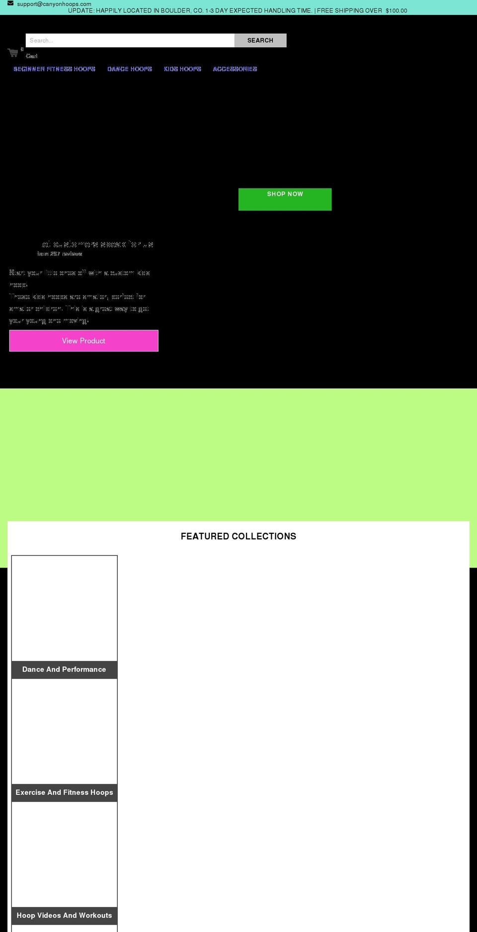 Fresh Super Theme BV Shopify theme site example canyonhoops.com