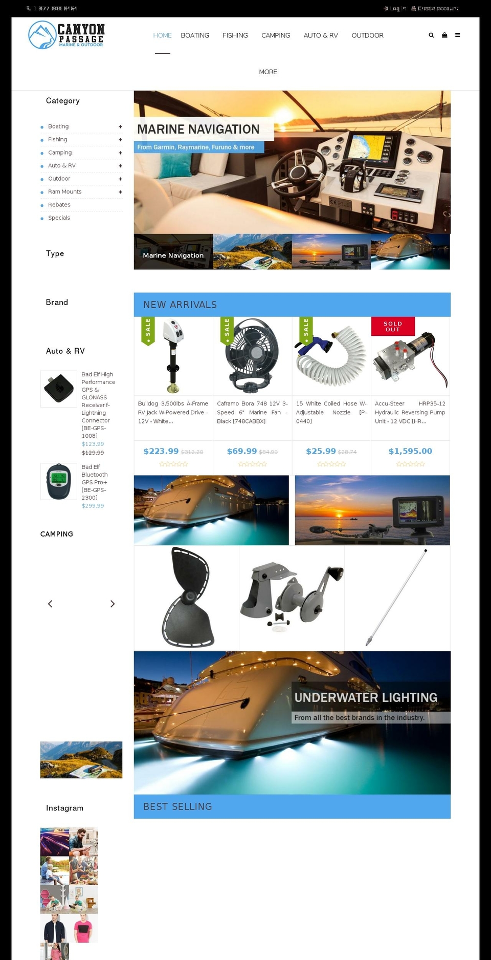 canyonpassage.com — Shopify storefront screenshot
