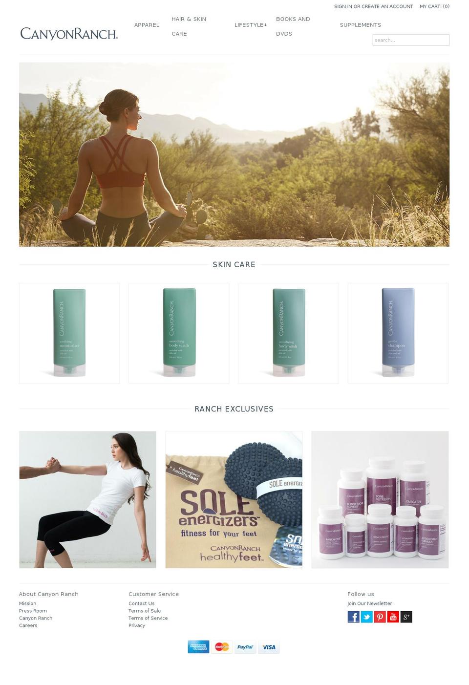 canyonranchstore.com shopify website screenshot