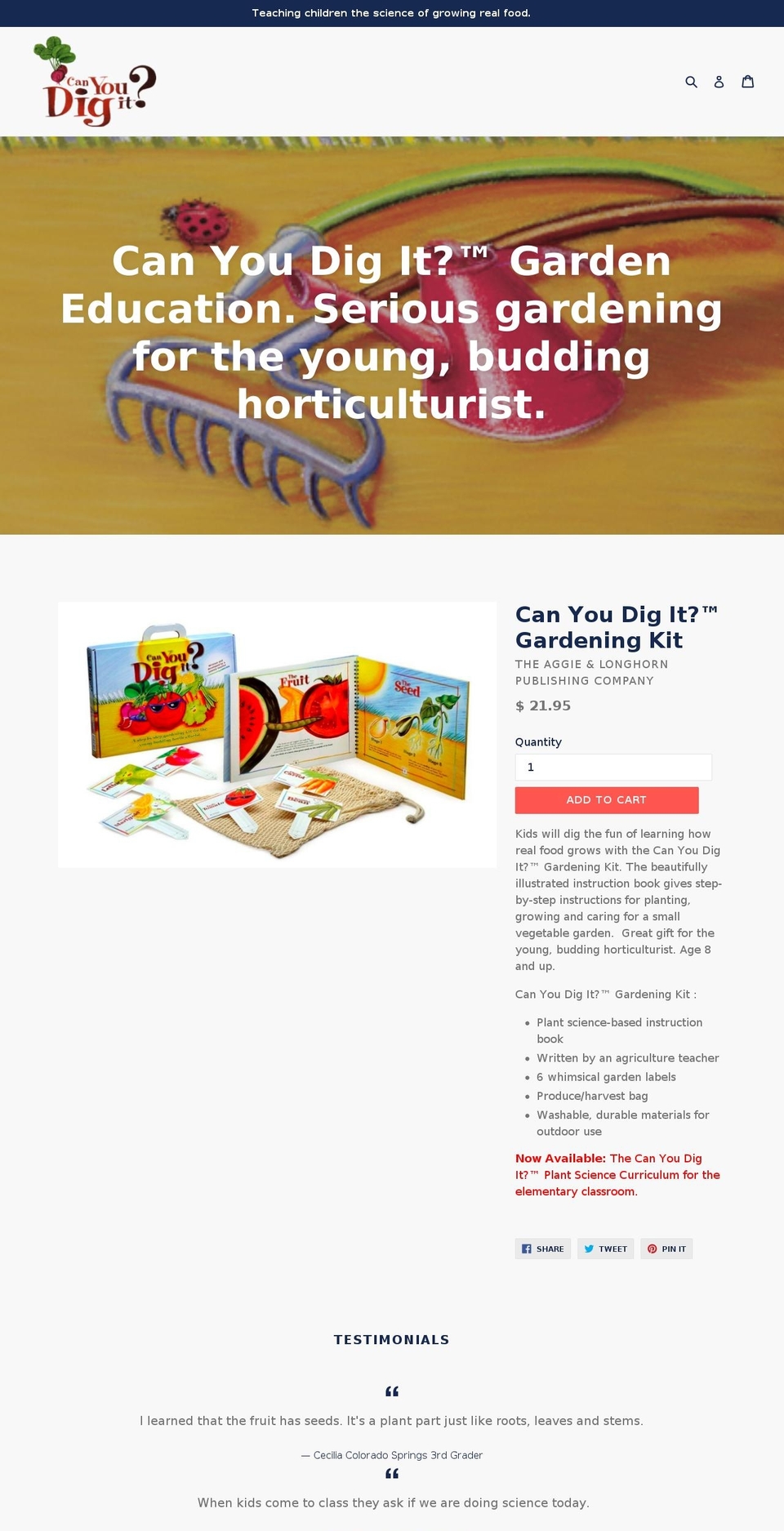canyoudigitgarden.com — Shopify storefront screenshot