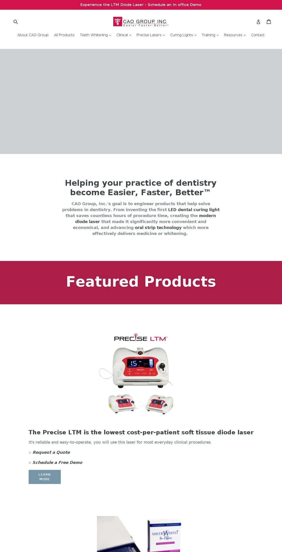 caogroup.com — Shopify storefront screenshot