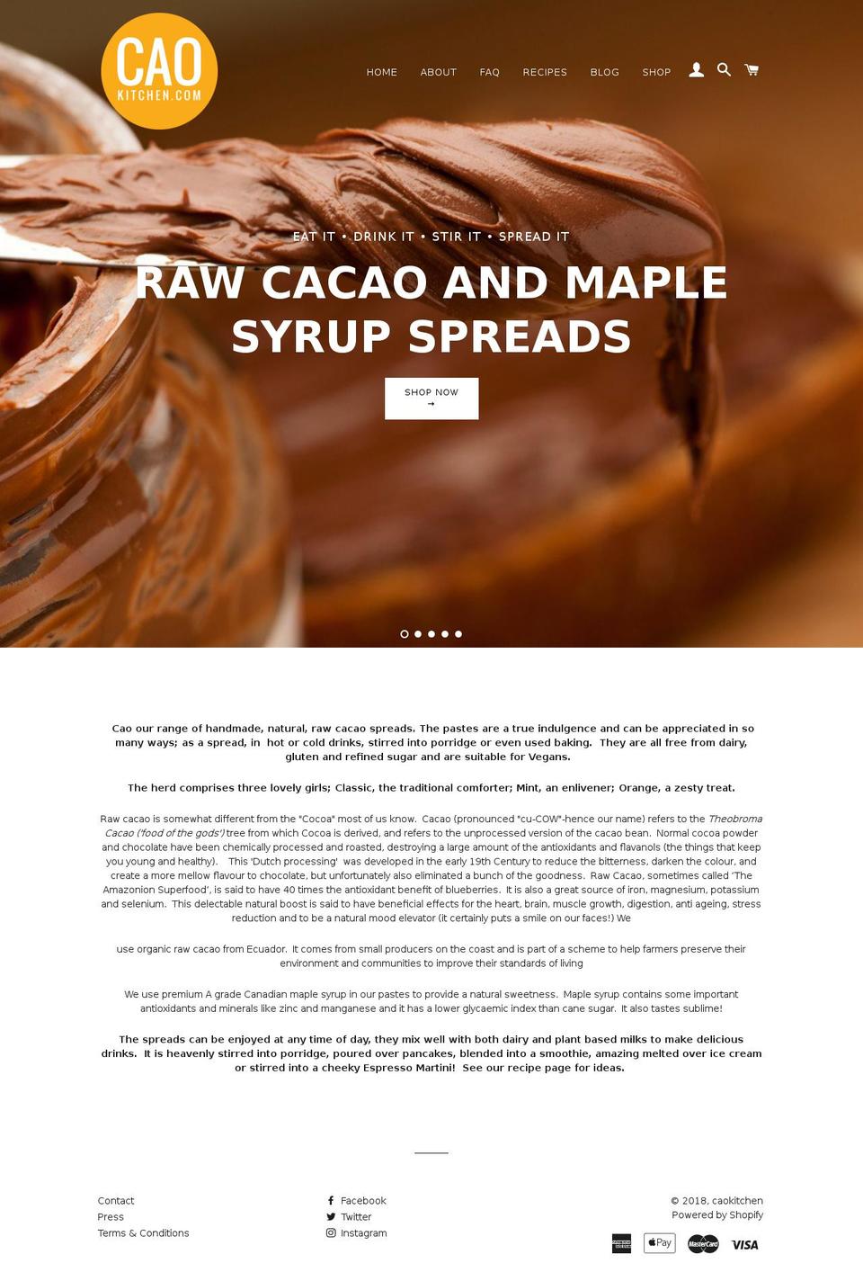 caokitchen.com — Shopify storefront screenshot