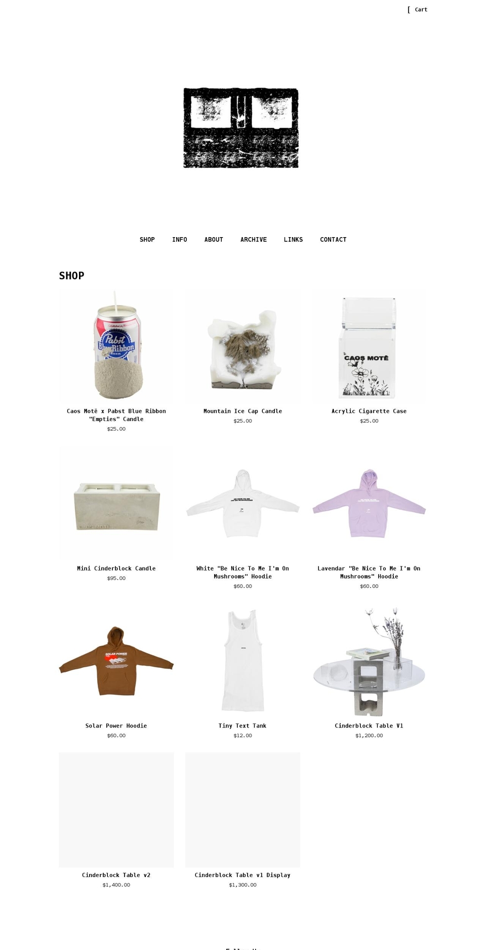 caosmote.com shopify website screenshot