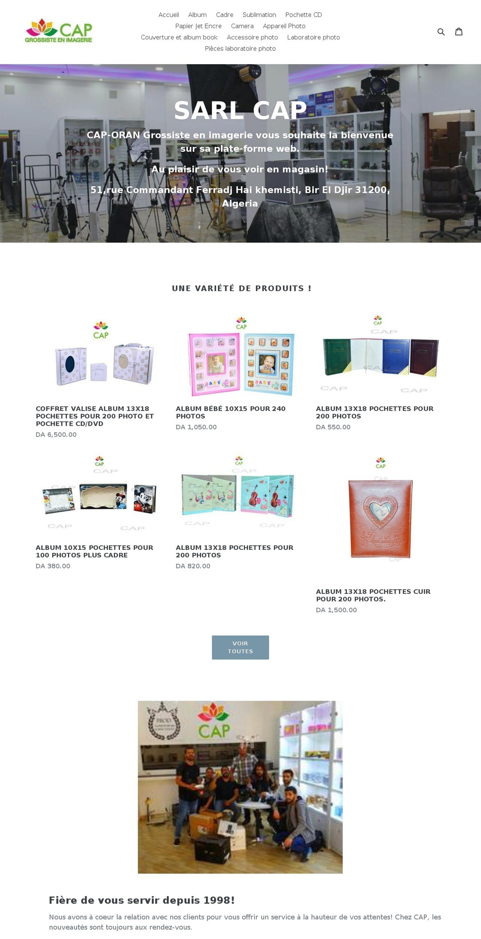 cap-oran.com — Shopify storefront screenshot