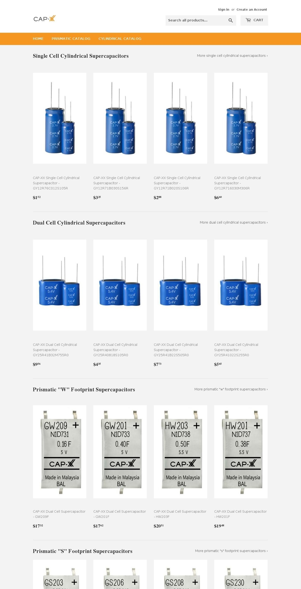 cap-xx-store.com — Shopify storefront screenshot