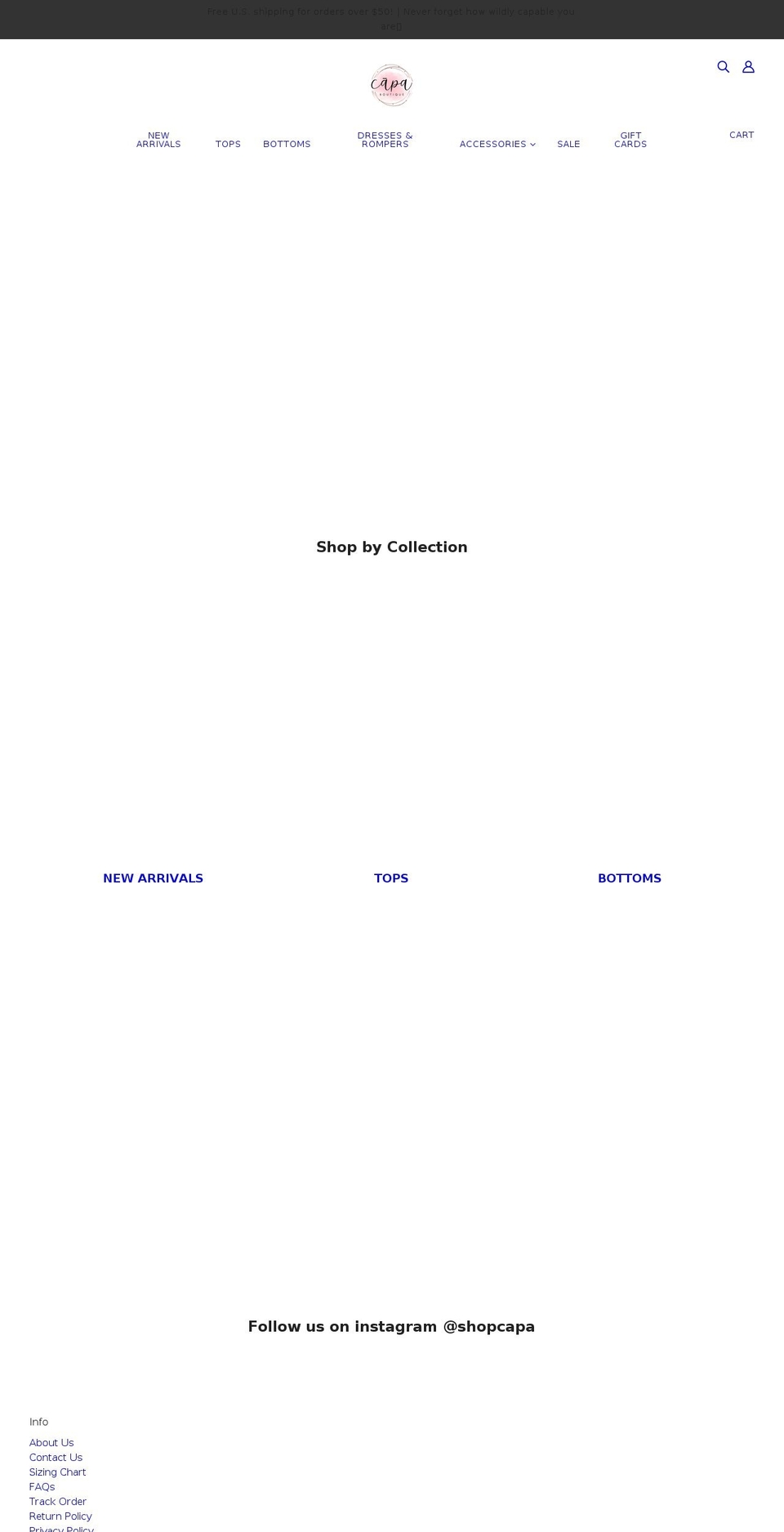 capaboutique.com shopify website screenshot