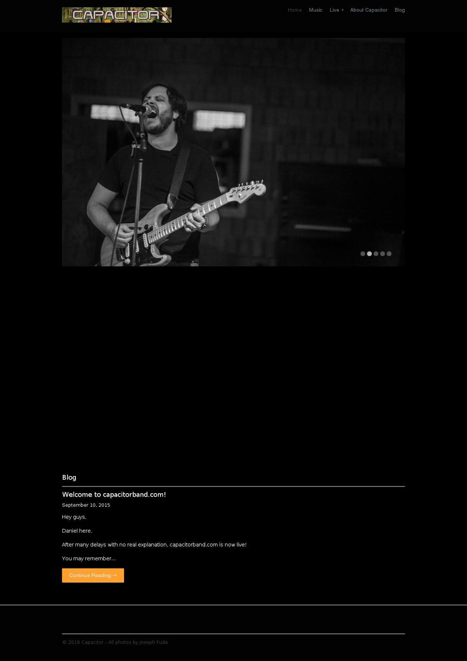 capacitorband.com — Shopify storefront screenshot
