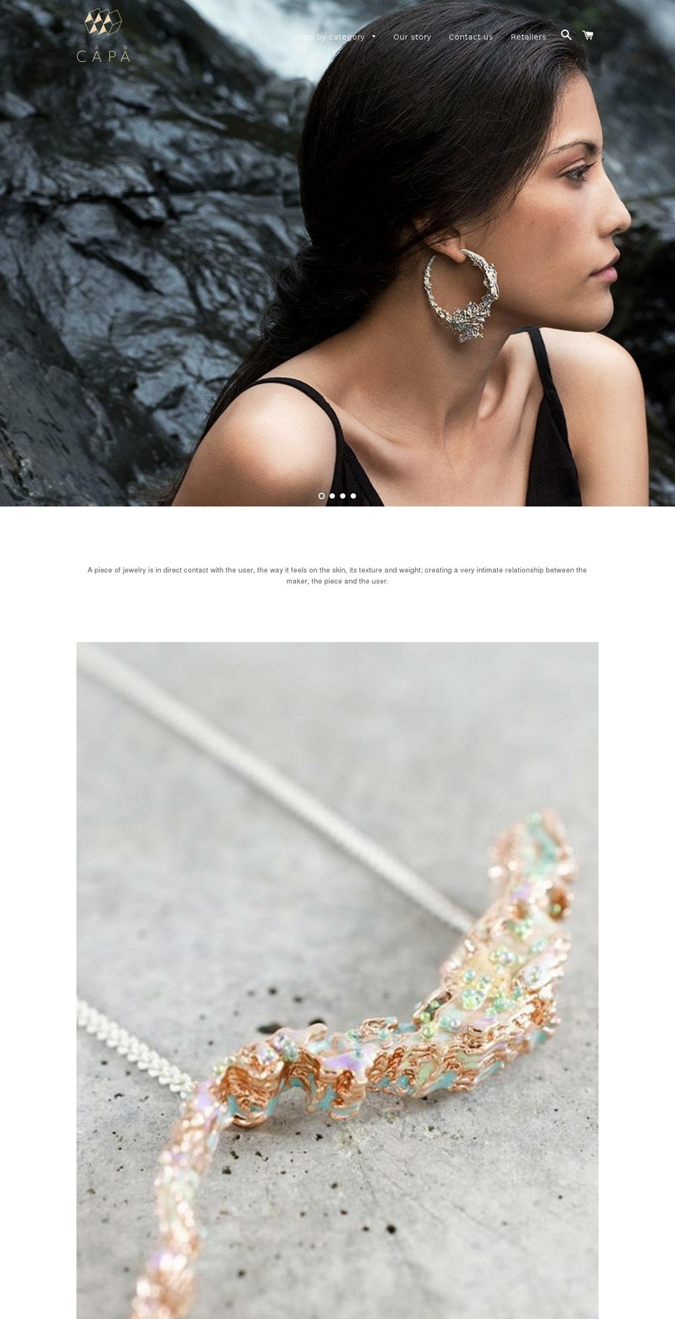 capajewelry.com — Shopify storefront screenshot