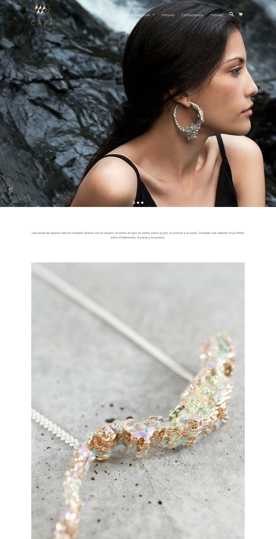 capajoyeria.com — Shopify storefront screenshot