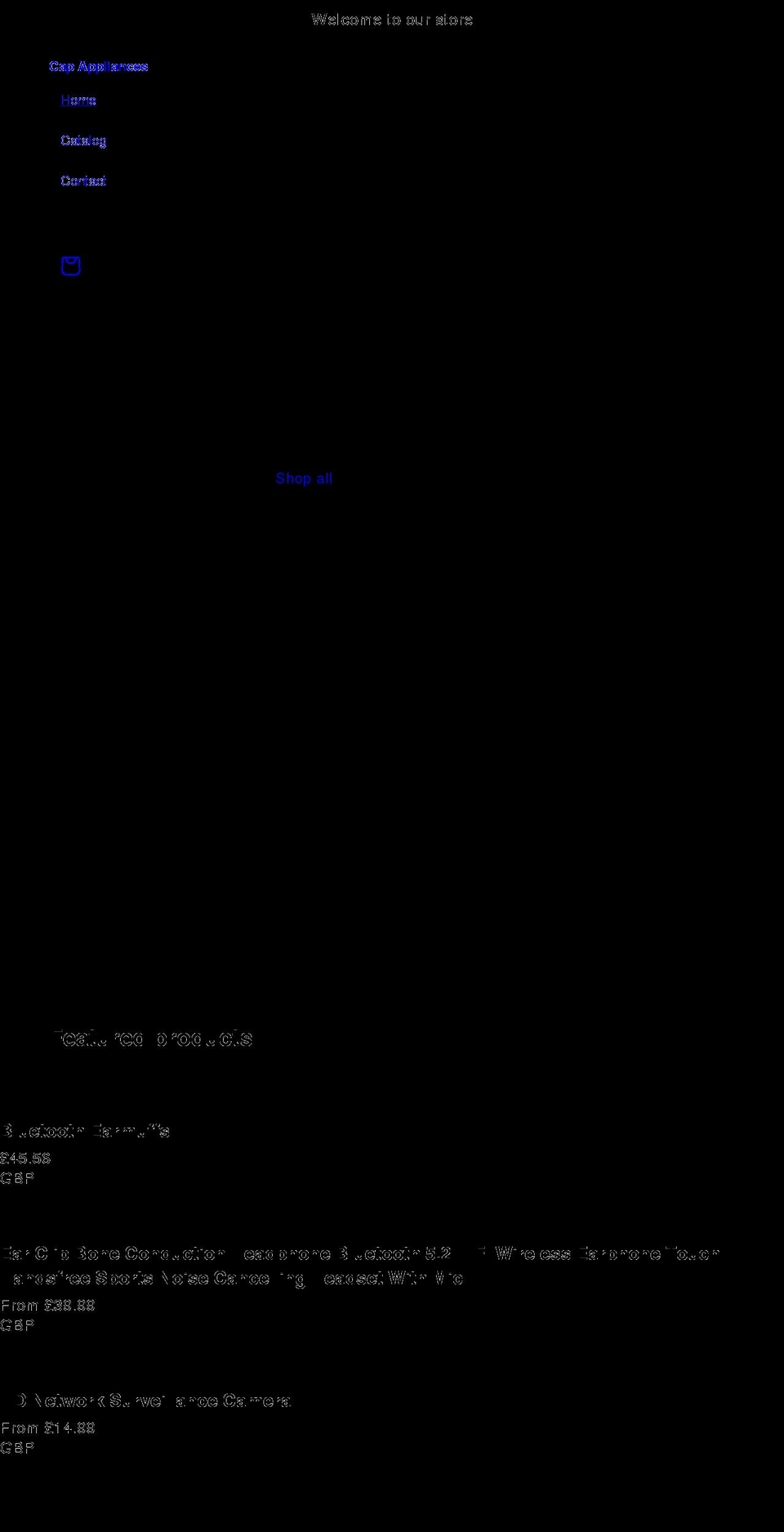 capappliances.com shopify website screenshot