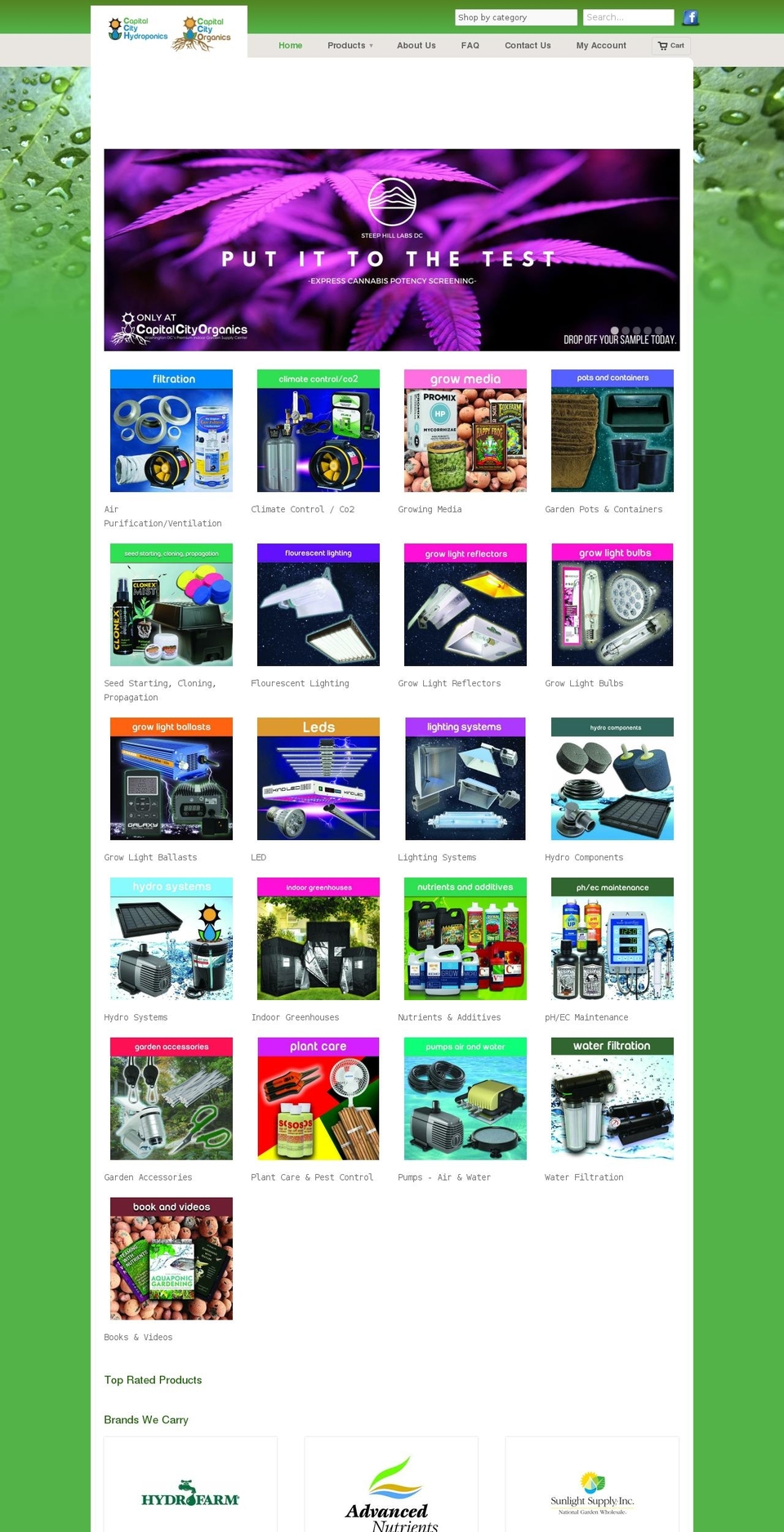 capcityhydro.com shopify website screenshot