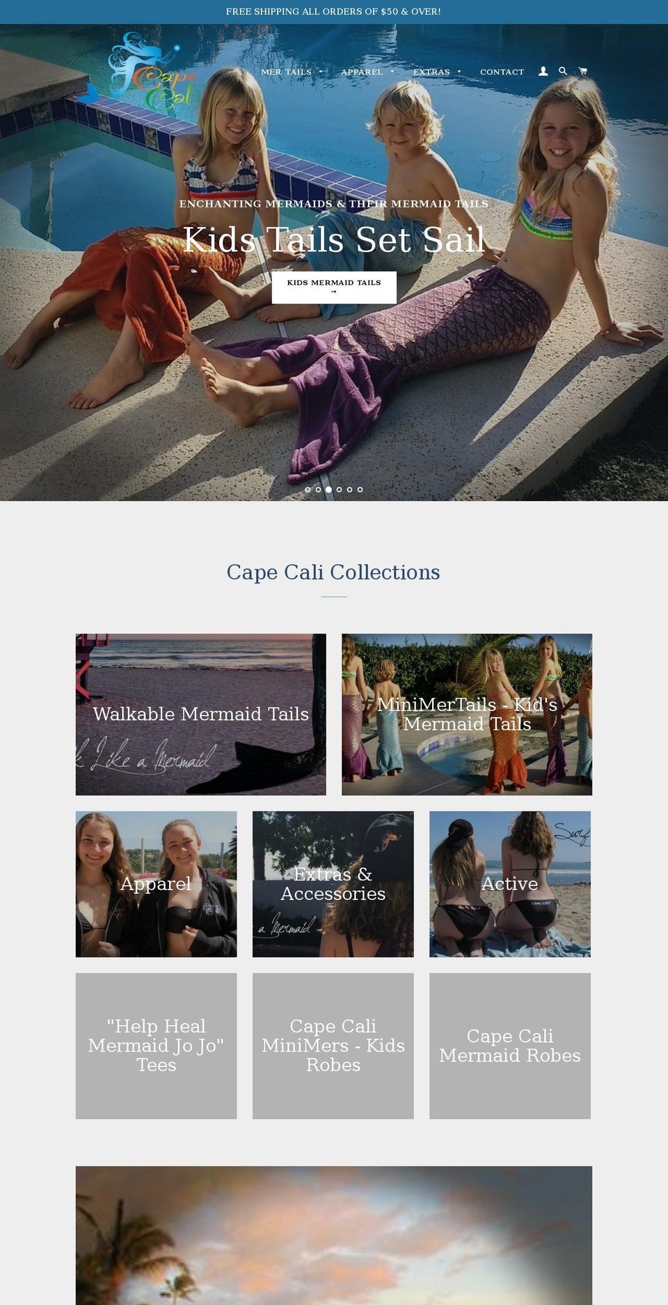 capecali.com shopify website screenshot