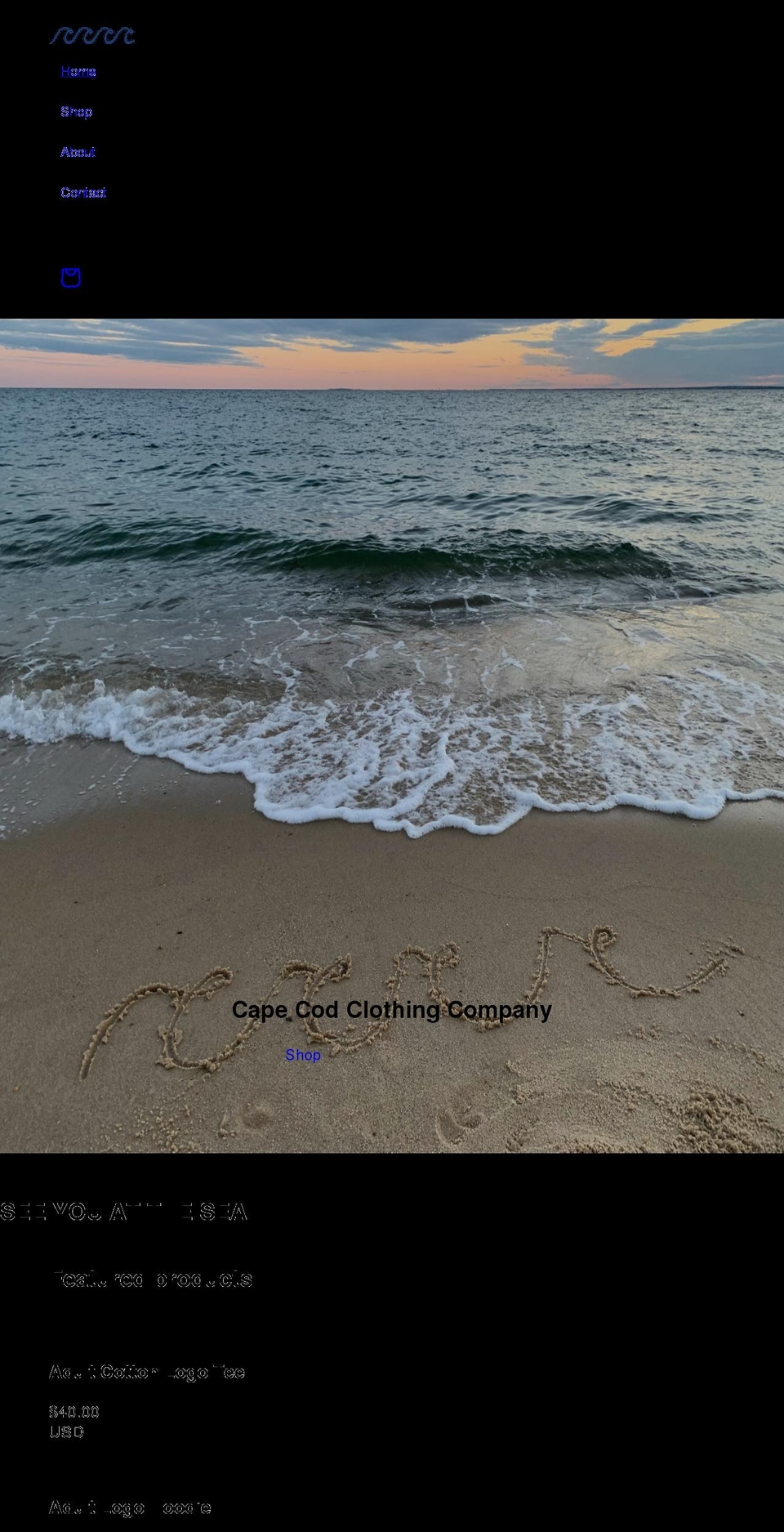 capecodclothingcompany.com shopify website screenshot