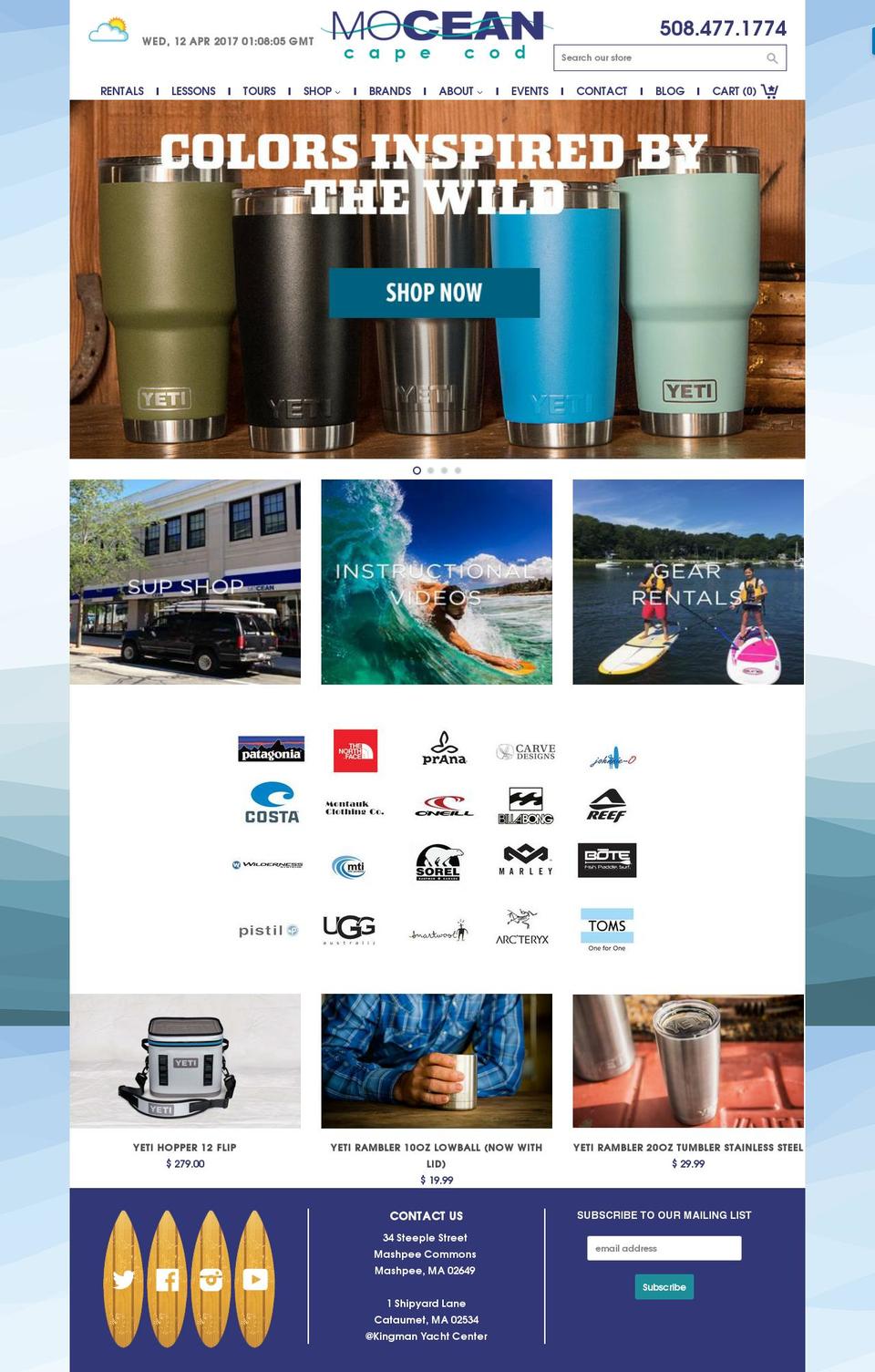 capecodpaddleboarding.com shopify website screenshot