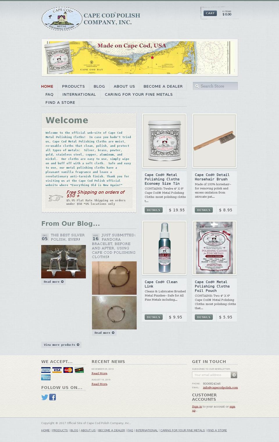 capecodpolish.com shopify website screenshot