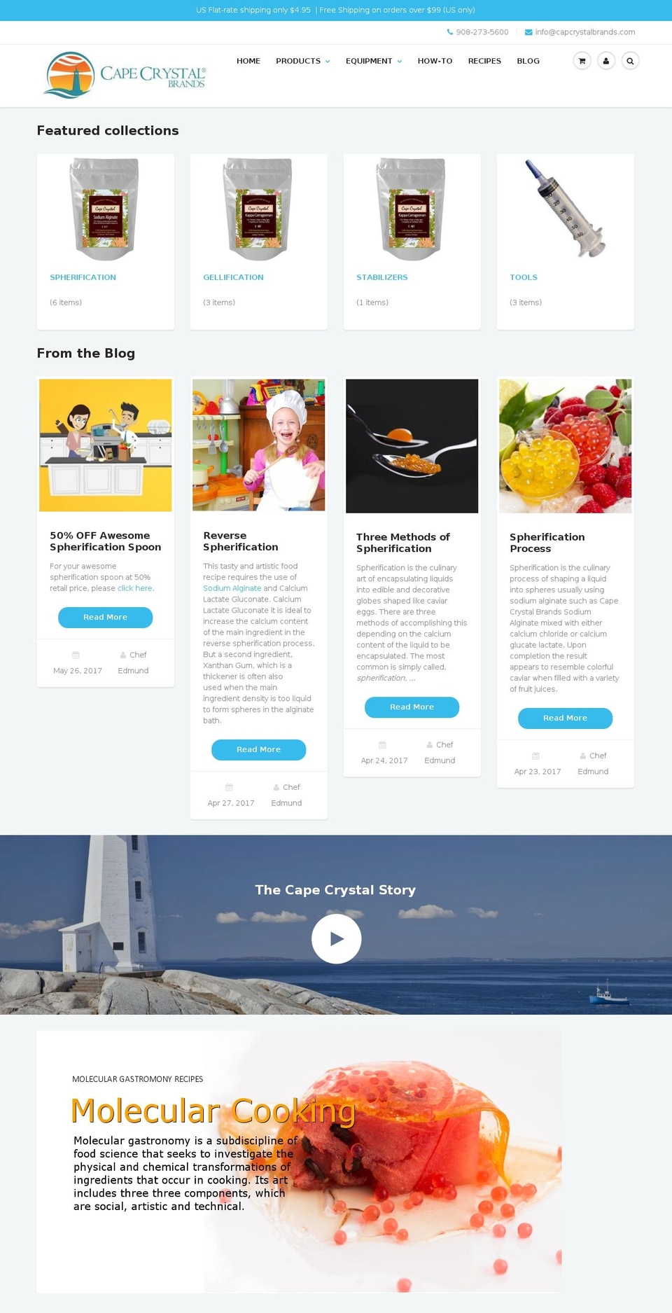 capecrystalbrands.com shopify website screenshot