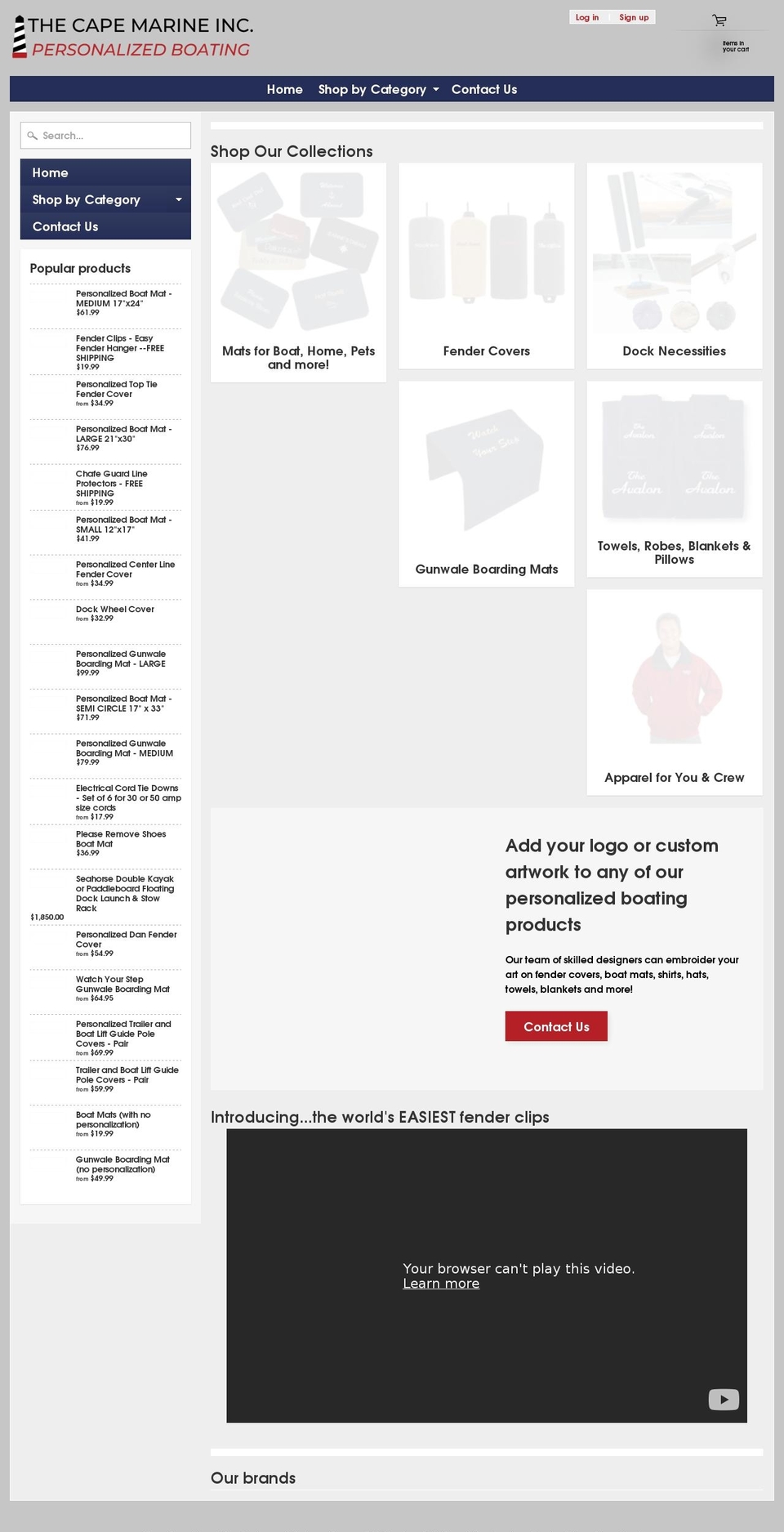 capehatterasmarine.com shopify website screenshot