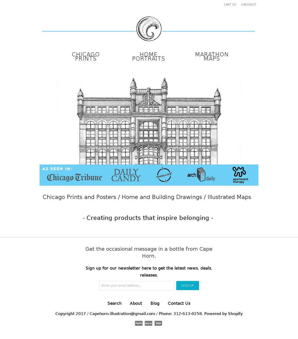 capehorn-illustration.com shopify website screenshot