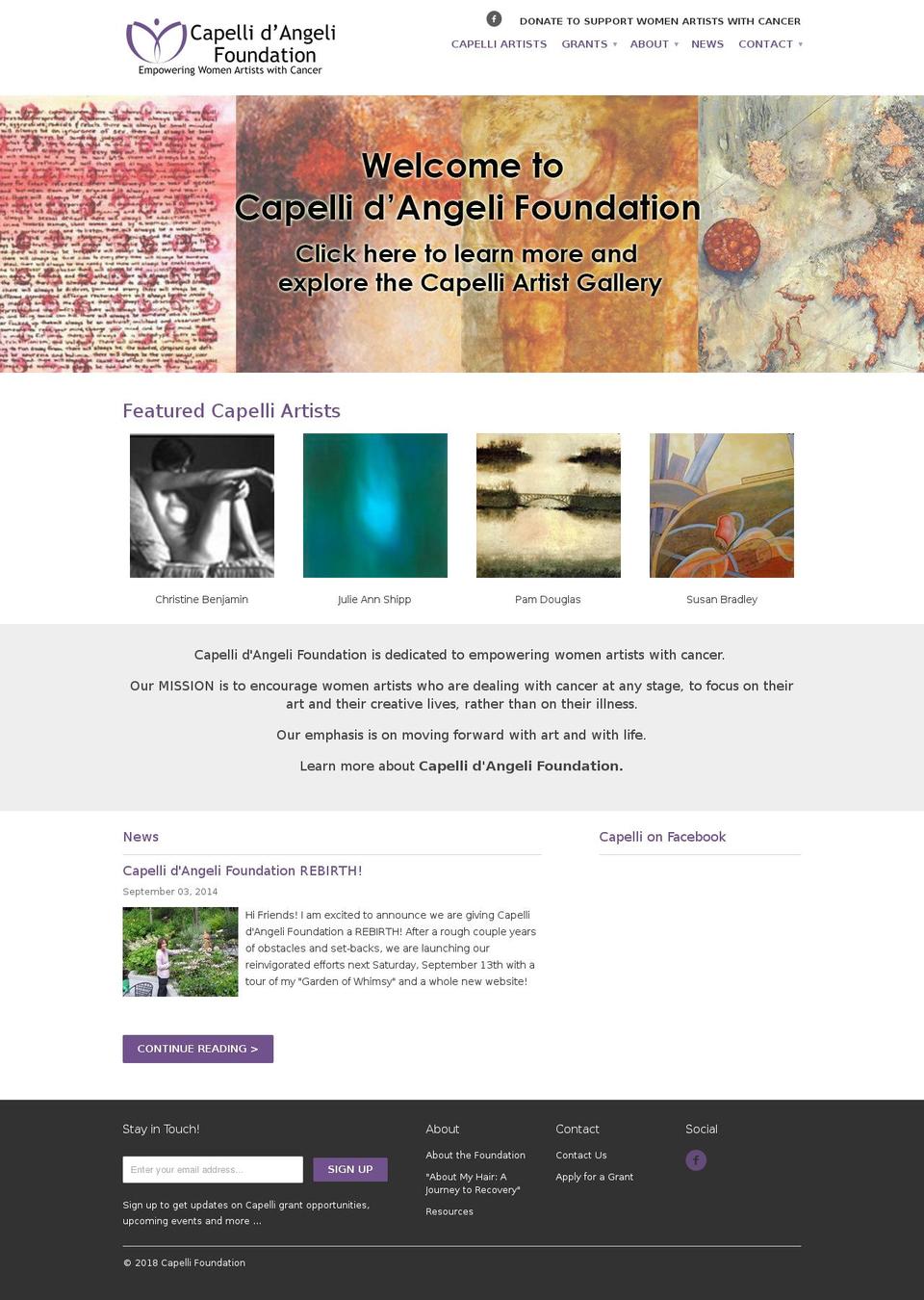 capellidangelifoundation.net shopify website screenshot