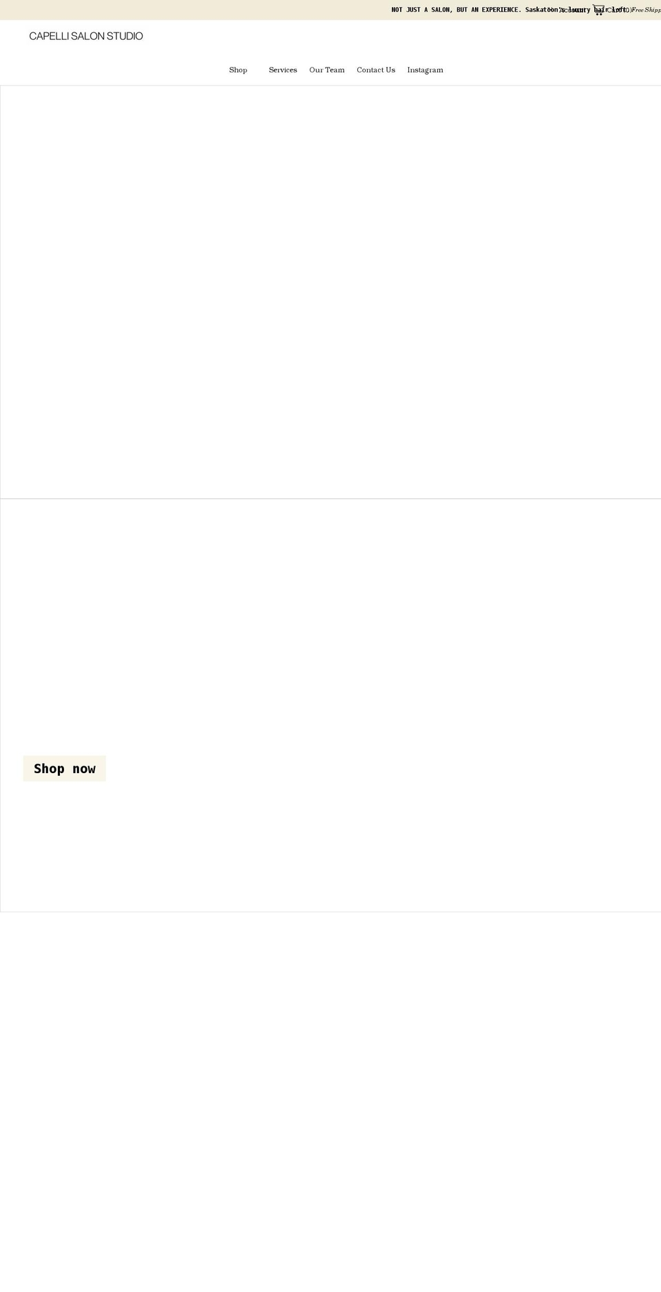 capellisalonstudio.com shopify website screenshot