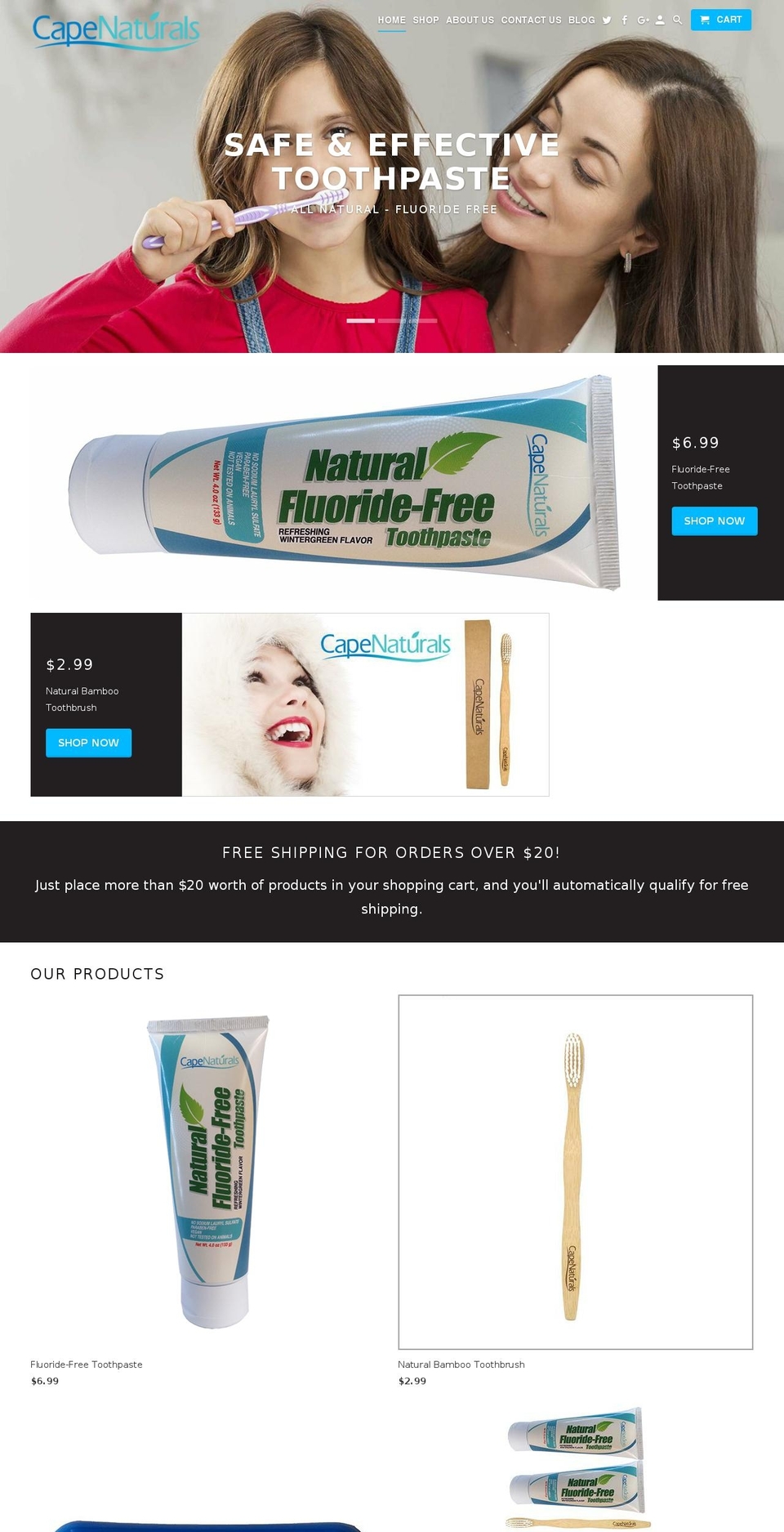 capenaturals.com — Shopify storefront screenshot