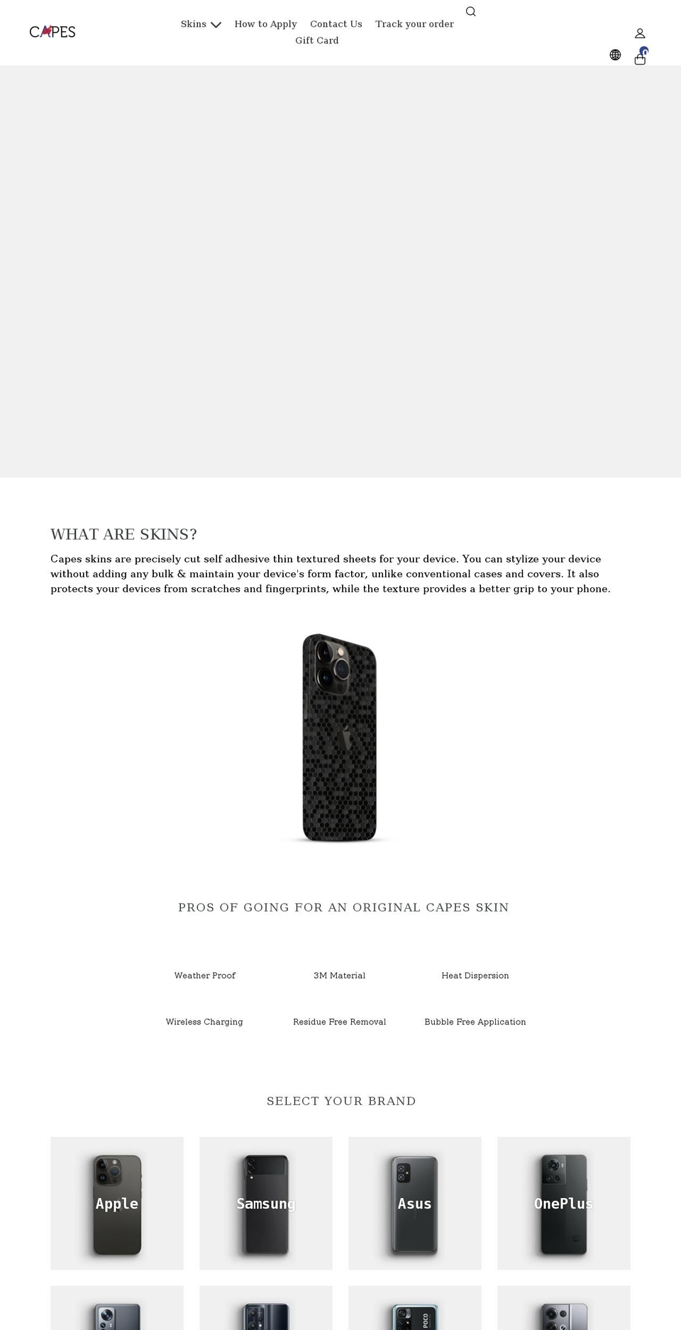 capes.co shopify website screenshot