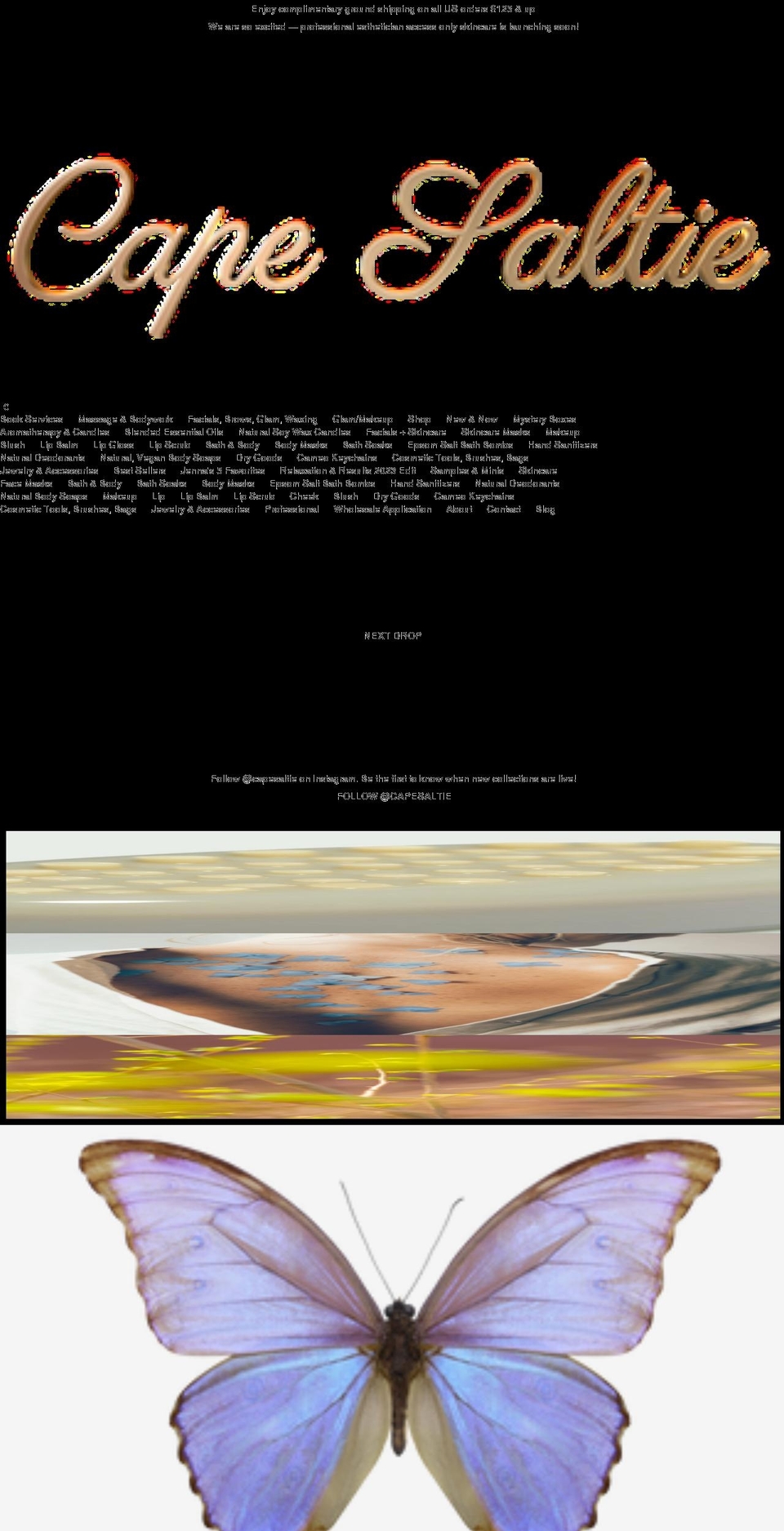 capesaltie.com shopify website screenshot