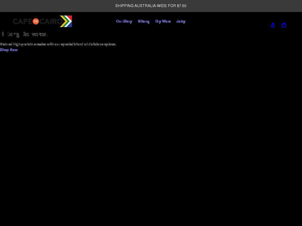 capetocairobiltong.com.au shopify website screenshot