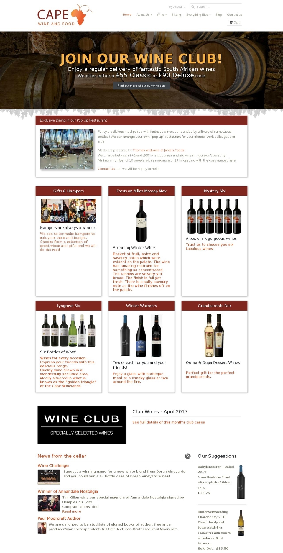 Live Site Shopify theme site example capewineandfood.com