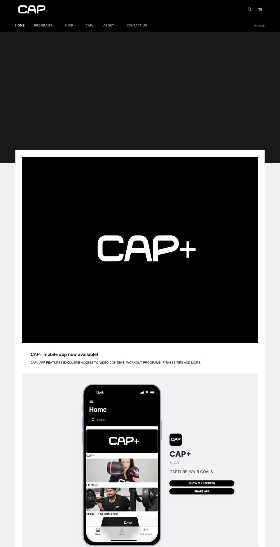 CAP Website Shopify theme site example caphtx.com