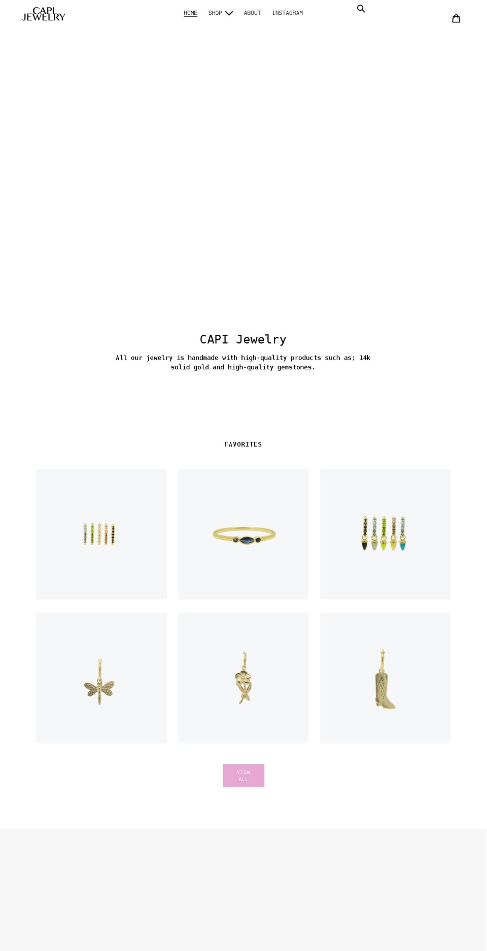 capijewelry.com shopify website screenshot