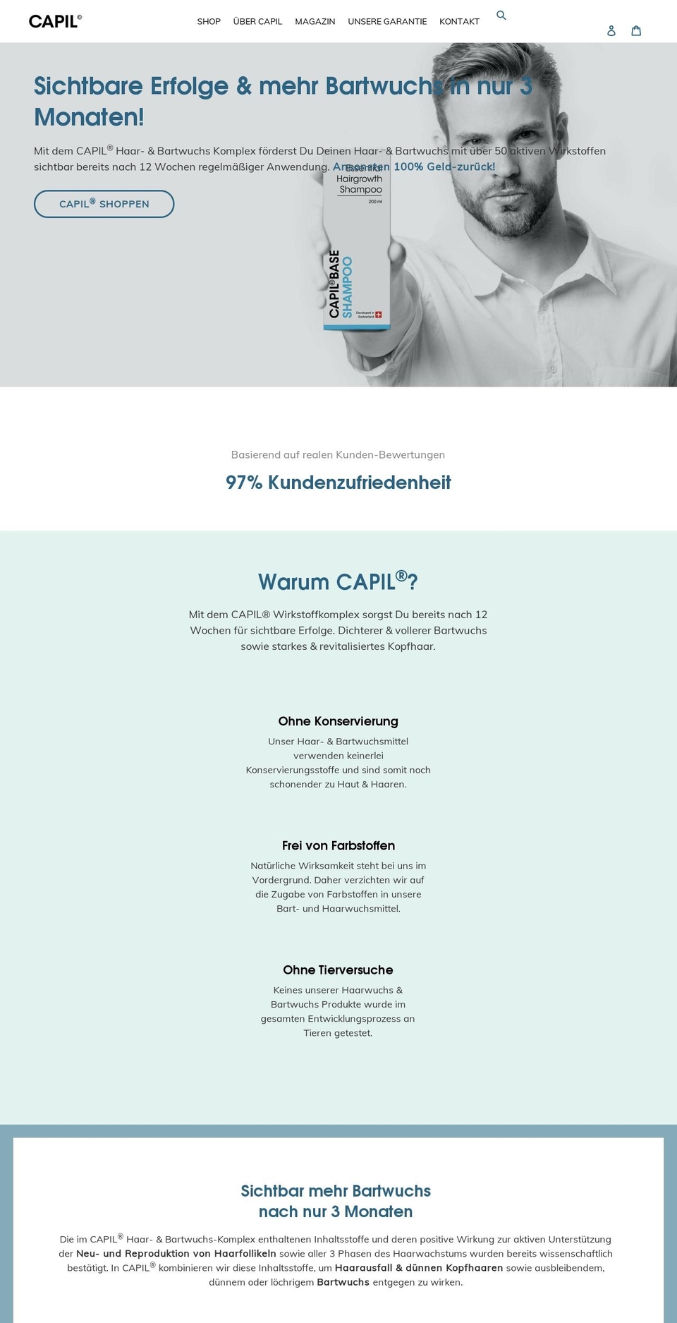 capil.ch shopify website screenshot