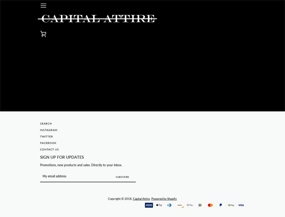 capitalattire.com — Shopify storefront screenshot