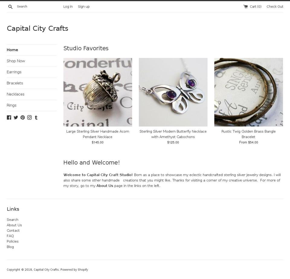 capitalcitycraftstudio.com shopify website screenshot